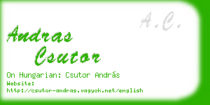 andras csutor business card